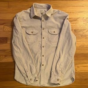 Jcrew Corduroy Workshirt, Ivory color. Size L. Slimmer Fit